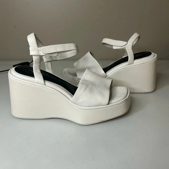 Rag & Bone Byron Platform Wedge Sandal In Antique White Size 39.5 9 US - Picture 5 of 10